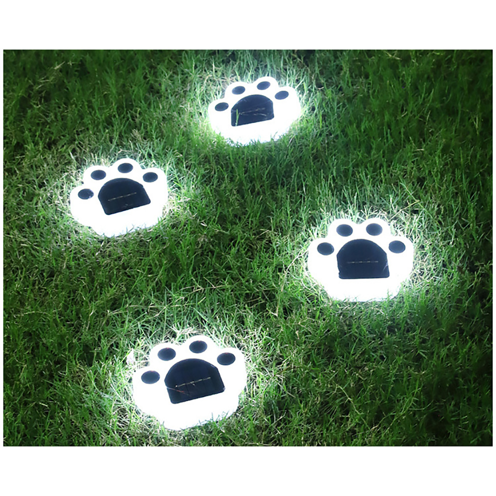 Solar LED Paw Garden Light