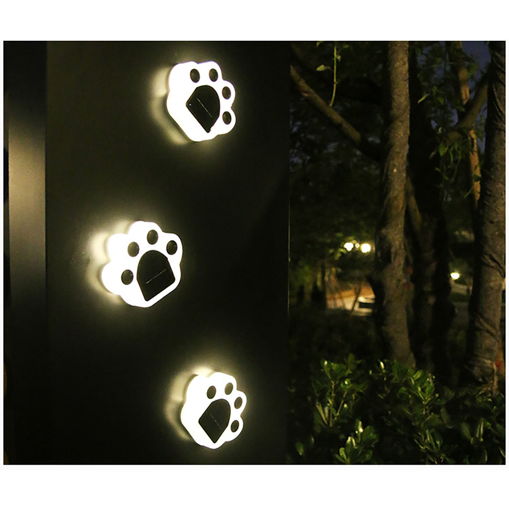 Solar LED Paw Garden Light