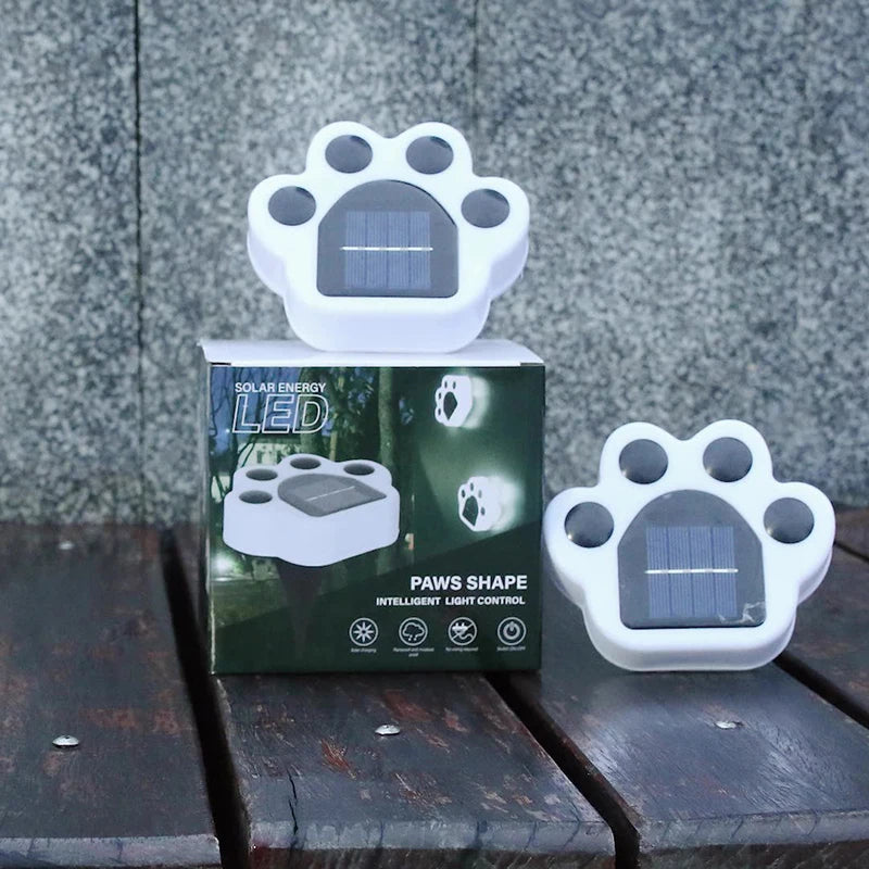 Solar LED Paw Garden Light